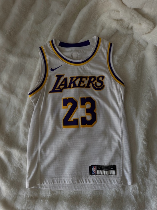 Nike Tops - Nike White Lakers Jersey with Purple and Gold Trim